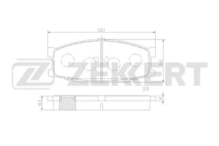 ZEKKERT BS3048 Колодки торм.передние Mitsubishi Canter VI 98-