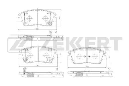 ZEKKERT BS3061 Колодки торм.передние Hyundai Tucson III 15-, Kia Sportage VII 15-