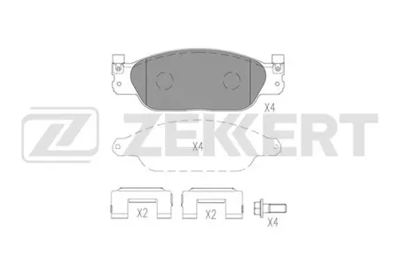 ZEKKERT BS3064 Колодки торм.передние Lincoln LS 98-, Jaguar S-Type (X200) 99-