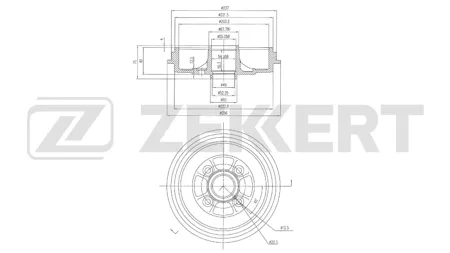 ZEKKERT BS5376 Барабан тормозной задний Nissan Note (E12) 13-