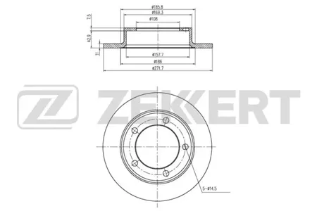 ZEKKERT BS5913 Диск торм. перед. VAZ Niva (2121, 2123) 76-