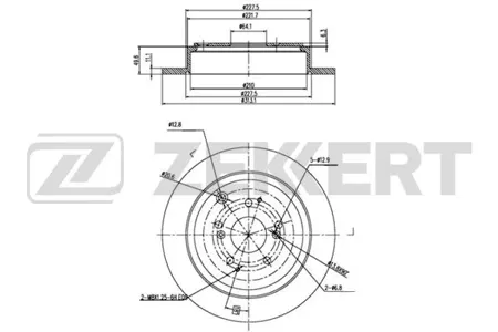ZEKKERT BS6068 Диск торм.задний Acura MDX 00-