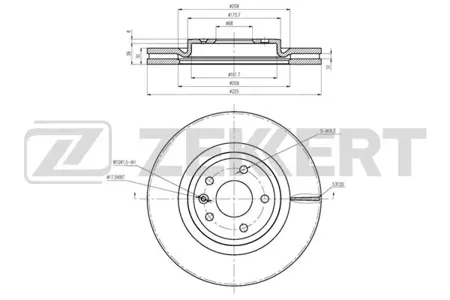 ZEKKERT BS6083 Диск торм. перед. Ford Explorer 11-