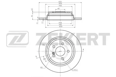 ZEKKERT BS6145 Диск торм.задний Mercedes S-Class (W221) 05-, SL (R230) 06-