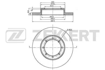 ZEKKERT BS6220 Диск торм.задний Renault Master III 10-