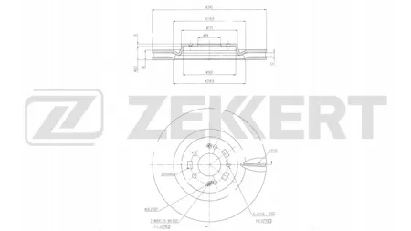 ZEKKERT BS6660 Диск торм.перед. Kia Sorento IV 20-