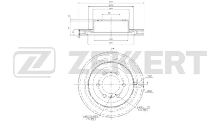 ZEKKERT BS6685 Диск торм.перед. Toyota LC 300 21-, Lexus LX (J3) 21-