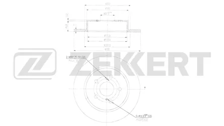 ZEKKERT BS6804 Диск торм.задний Toyota C-HR (X10) 16-