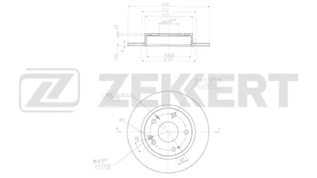 ZEKKERT BS6809 Диск торм.задний Honda Civic X 17-