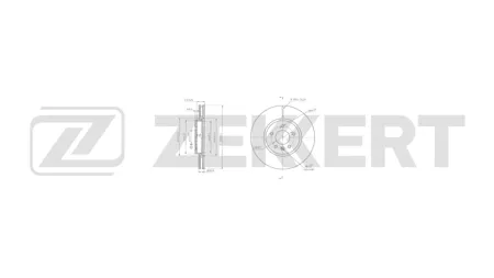 ZEKKERT BS6839 Диск торм.перед. Opel Insignia B 17-