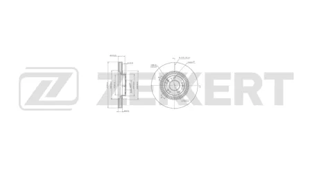 ZEKKERT BS6840 Диск торм. перед Hyundai Genesis II 14-