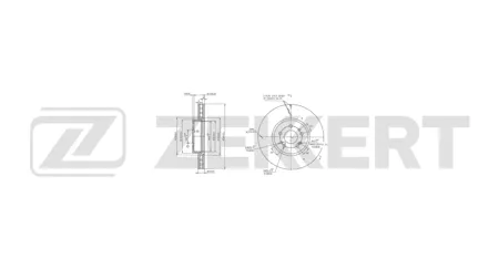 ZEKKERT BS6841B Диск торм.перед. Mercedes GLE-Class (V167) 21- (с покрытием)