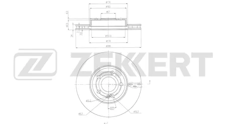 ZEKKERT BS6849 Диск торм.перед. Mercedes A-Class (W177) 18-, B-Class (W247) 18-, CLA (C118,X118) 19-