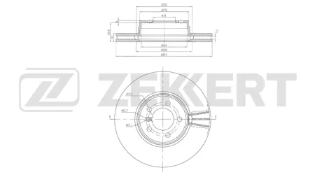 ZEKKERT BS6855 Диск торм.перед. лев,прав Rang Rover III 02-