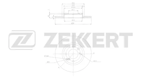 ZEKKERT BS6859 Диск торм.задний Opel Corsa F 19-, Peugeot 208 II 19-, 2008 II 19-, Citroen C3 IV 24-, C4 III,V 20-, DS 3 19-