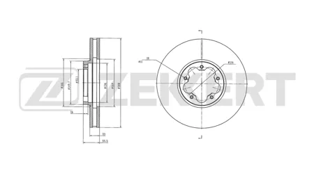 ZEKKERT BS7027 Диск торм.перед. Ford Transit VIII 13-