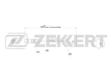 ZEKKERT BS8002 Датчик износа тормозных колодок BMW X5 (E70, F15, F85) 09-, X6 (F16, F86) 08-