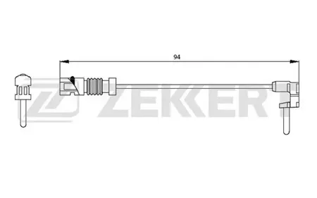 ZEKKERT BS8003 Датчик износа тормозных колодок Mercedes S-Class (140) 91-, S-Class (126) 79-, 190 (W201) 86-