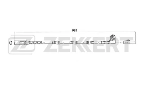 ZEKKERT BS8004 Датчик износа тормозных колодок BMW X5 (E70) 10-, X5 (F15,F85) 13-, X6 (E71,E72) 08-