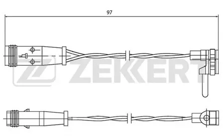 ZEKKERT BS8009 Датчик износа тормозных колодок Mercedes CLS (C219) 04-, E-Class (W211) 02-, E-Class T-Model (S211) 03-