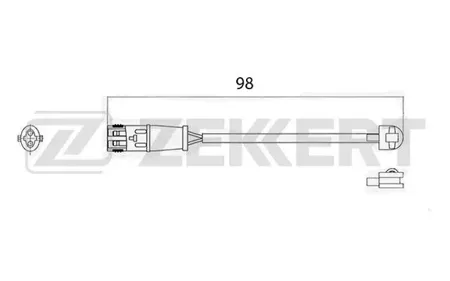 ZEKKERT BS8012 Датчик износа тормозных колодок Mercedes GLS (X166) 12-, GLE (W166) 15-, C-Class (W204) 08-