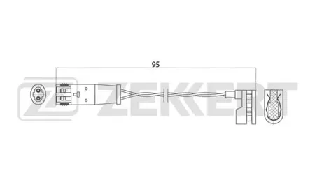 ZEKKERT BS8013 Датчик износа тормозных колодок Mercedes M-Class (W164) 05-, GL-Class (X164) 06-, GLS (X166) 15-