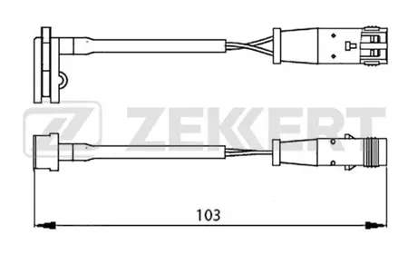 ZEKKERT BS8019 Датчик износа тормозных колодок Mercedes Sprinter 3-t (906) 06-, Sprinter 3,5-t (906) 06-, VW Crafter 30-35 06-