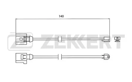 ZEKKERT BS8023 Датчик износа тормозных колодок Porsche Cayenne 10-, Porsche Panamera 09-, VW Touareg 10-