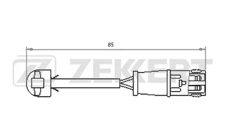 ZEKKERT BS8031 Датчик износа тормозных колодок Mercedes Sprinter 4,6-t (906) 09-, Sprinter 5-t (906) 06-, VW Crafter 30-50 06-