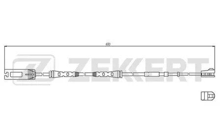 ZEKKERT BS8034 Датчик износа тормозных колодок BMW 1 (E81,E82,E87) 04-, 3 (E90,E91,E92) 04-, 3 (E93) 07-