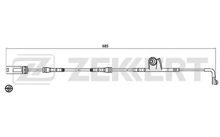 ZEKKERT BS8035 Датчик износа тормозных колодок BMW 1 (E81,E82,E87) 04-, 3 (E90,E91,E92) 04-, 3 (E93) 06-