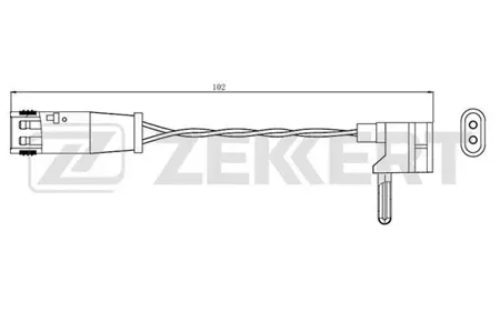 ZEKKERT BS8043 Датчик износа тормозных колодок Mercedes CLS (C219) 04-, E-Class (W211) 02-, E-Class T-Model (S211) 03-
