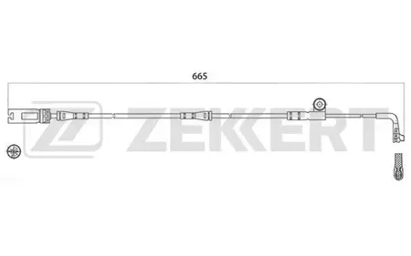 ZEKKERT BS8046 Датчик износа тормозных колодок BMW 5 (E60,E61) 01-, 6 (E63,E64) 03-