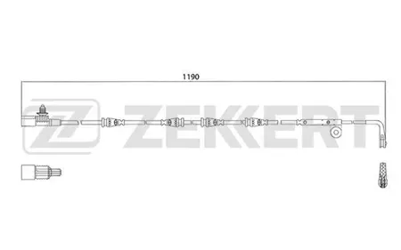 ZEKKERT BS8051 Датчик износа тормозных колодок лев,прав Discovery III 04-, Range Rover Sport 05-