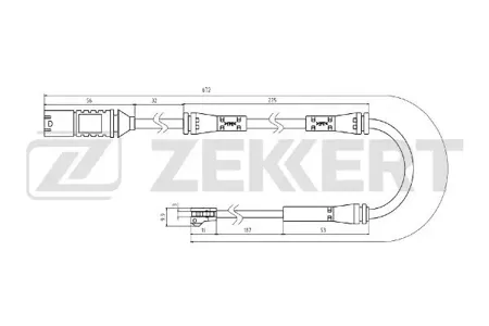 ZEKKERT BS8082 Датчик износа тормозных колодок BMW 1 (F20, F21) 11-, 3 (F30, F31, F34 F80) 11-, 4 (F32, F33, F82, F83) 13-