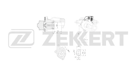 ZEKKERT BS8305 Тормозной суппорт задний правый с электромотором VW Passat VI 07-