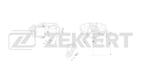 ZEKKERT BS8315 Тормозной суппорт передний правый Ford Focus II, III 04-, Transit 13-, Mazda 3 I, II 03-, 5 I, II 05-, Volvo S40 II 04-