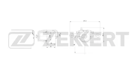 ZEKKERT BS8326 Тормозной суппорт передний левый Chevrolet Spark 05-, Matiz (M200250) 05-, Daewoo Matiz (M100150200250) 98-, Matiz (KLA4) 98-