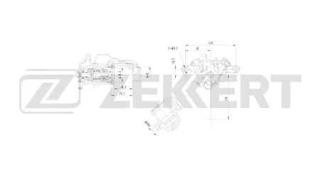 ZEKKERT BS8328 Тормозной суппорт задний левый VW TranSporter IV 96-, Sharan 01-