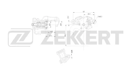 ZEKKERT BS8334 Тормозной суппорт задний левый Toyota Corolla (E150, E140) 06-, Auris (E150, E180) 06-