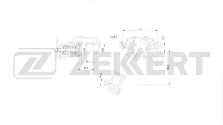 ZEKKERT BS8335 Тормозной суппорт задний правый Toyota Corolla (E150, E140) 06-, Auris (E150, E180) 06-