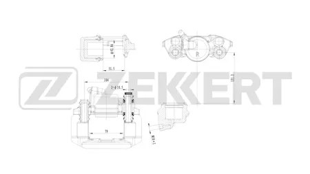 ZEKKERT BS8339 Тормозной суппорт задний правый Mitsubishi Pajero III 00-, Pajero Sport I-III 98-