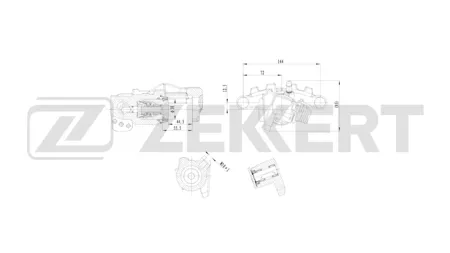 ZEKKERT BS8344 Тормозной суппорт задний левый Nissan Primera (P12) 02-