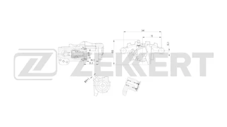 ZEKKERT BS8345 Тормозной суппорт задний правый Nissan Primera (P12) 02-