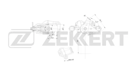 ZEKKERT BS8348 Тормозной суппорт задний левый Nissan NV400 (X62, X62B) 11-, Renault Master III 10-, Opel Movano B 19-