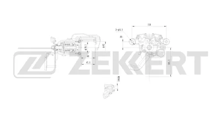ZEKKERT BS8352 Тормозной суппорт задний левый Honda Accord III-VII 99-