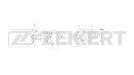 ZEKKERT BS8355 Тормозной суппорт задний правый Ford Transit 06-