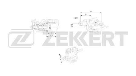ZEKKERT BS8358 Тормозной суппорт задний левый Ford Focus II 05-, Mondeo IV 07-, Kuga 08-, Galaxy II 06-