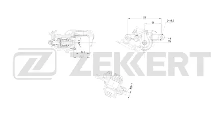 ZEKKERT BS8359 Тормозной суппорт задний правый Ford Focus II 05-, Mondeo IV 07-, Kuga 08-, Galaxy II 06-
