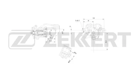 ZEKKERT BS8362 Тормозной суппорт задний левый Peugeot 308 07-, 307 00-, Citroen C4 I, II 04-, DS4 11-